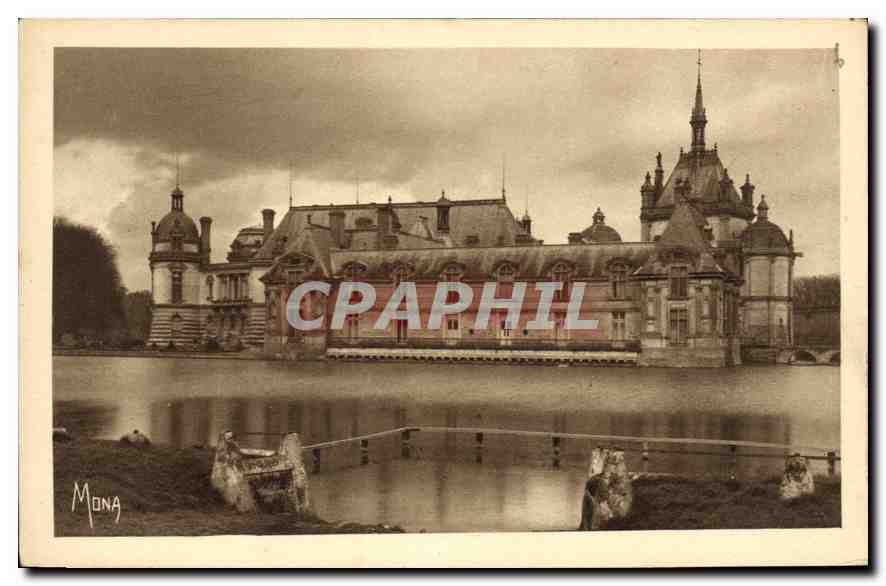 CPA Les Pitets Tableaux de l'Ile de France Chateau de Chantilly le Petit Chateau et la Tour du Treso