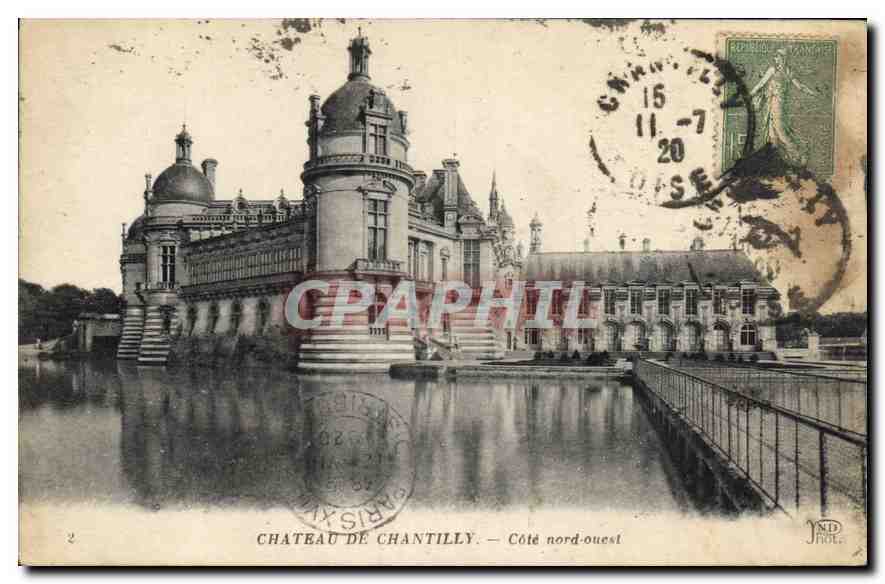 CPA Chateau de Chantilly cote nord ouest 