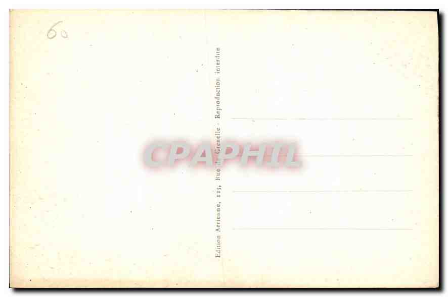 CPA Chateau de Chantilly  — Verso