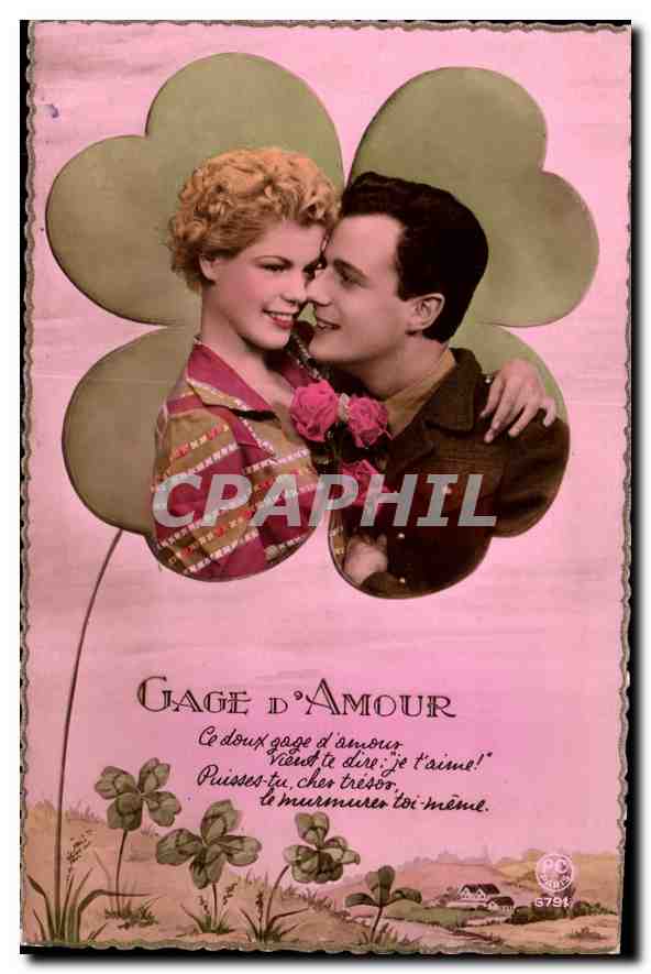 CPA Gage d'Amour Femme