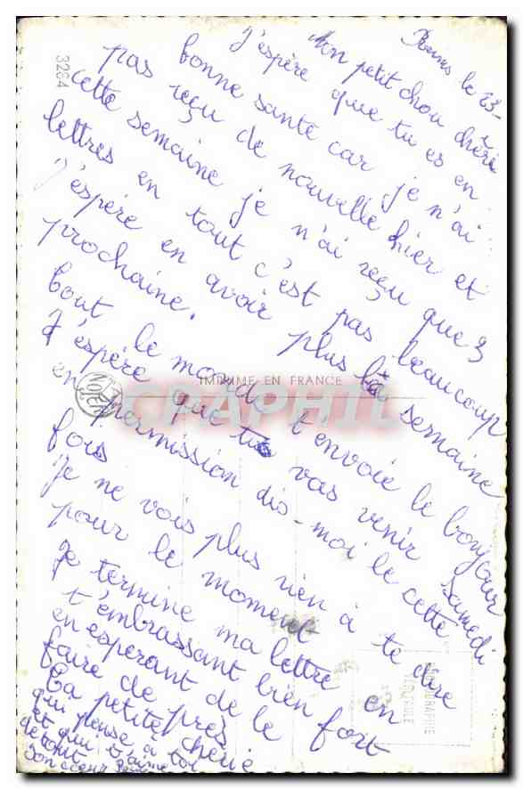 CPA Un seras mon soutien Femme — Verso