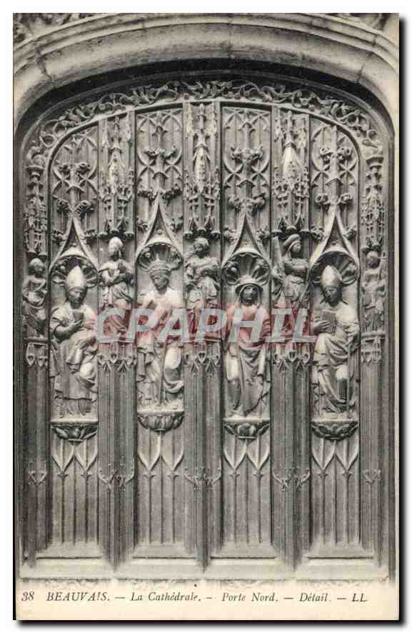 CPA Beauvais La Cathedrale Porte Nord 