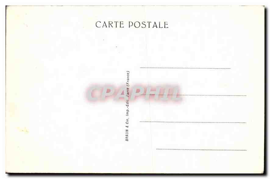 Parc du Château de Chantilly — La Patte d'Oie — Braun & Cie, Paris — Rückseite