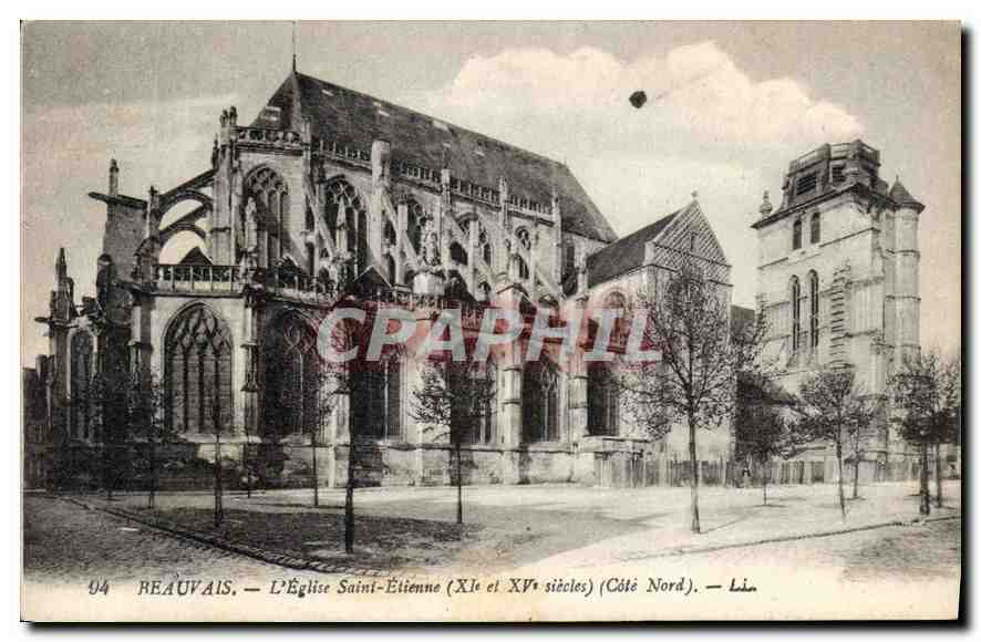 Beauvais — L'Église Saint-Étienne (XIIe et XIVe siècles) — Côté Nord