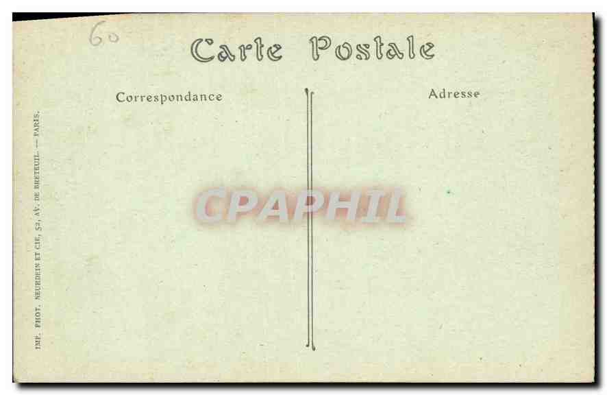 CPA Chateau de Chantilly cote sud  — Verso