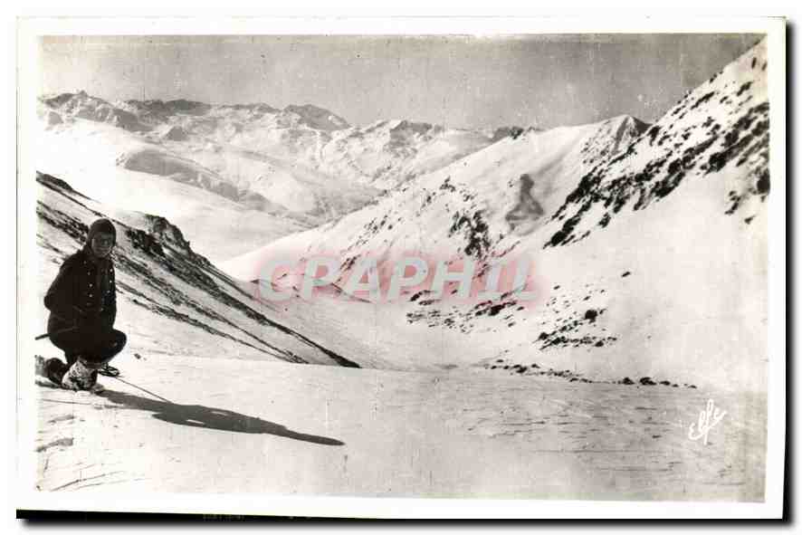 CPA Les Sports d'Hiver a Puymorens les Montagnes d'Andorre vues de la Porteille de Kerfourg Ski