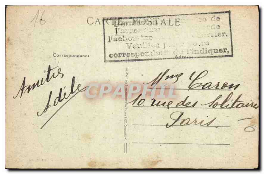 CPA Saintes Voutes des Arenes gallo-romaines et clocher St Eutrope  — Rückseite