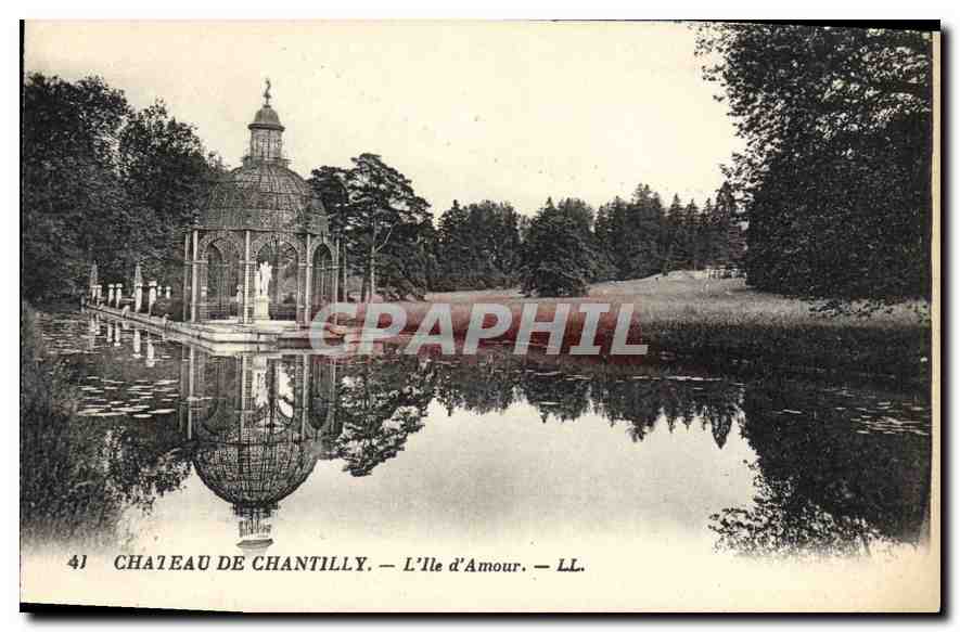 CPA Chateau de Chantilly L'Ile d'Amour 