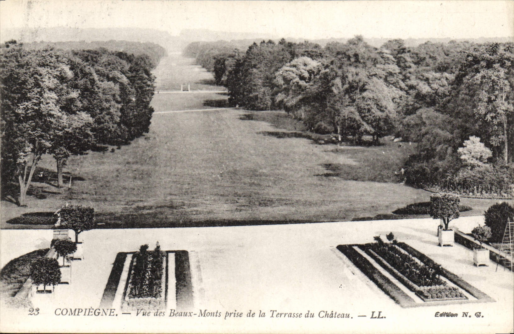 CPA Compiegne Vue des Beaux Monts prise de la Terrasse du Chateau 