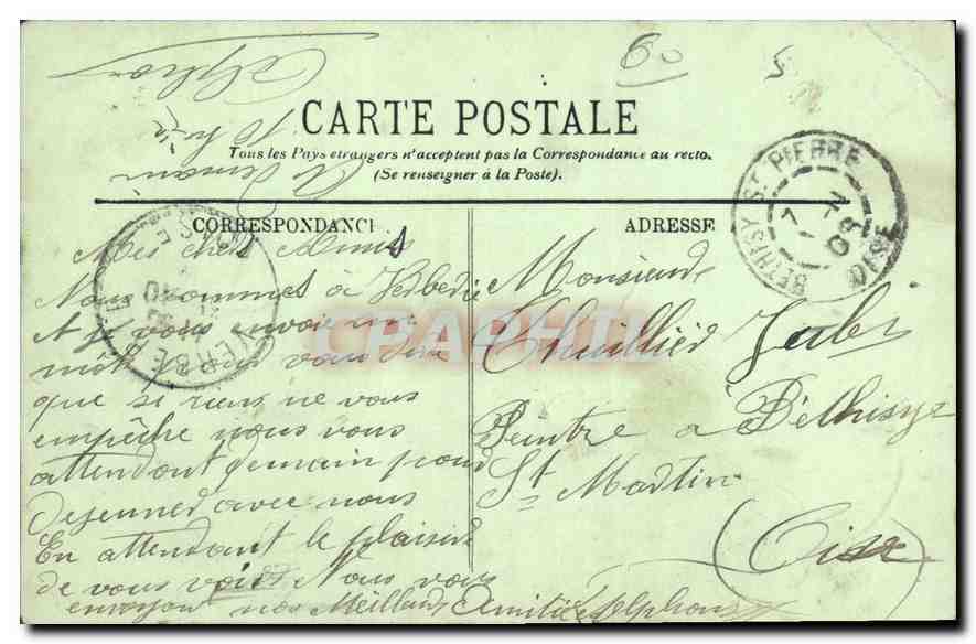 CPA Beauvais La Cathedrale l'Hotloge astronomique de Verite  — Verso