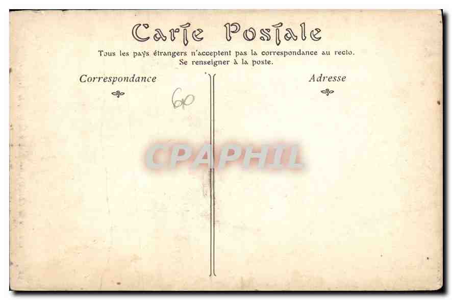 CPA Chateau de Chantilly Salle a manger la Tribune  — Back