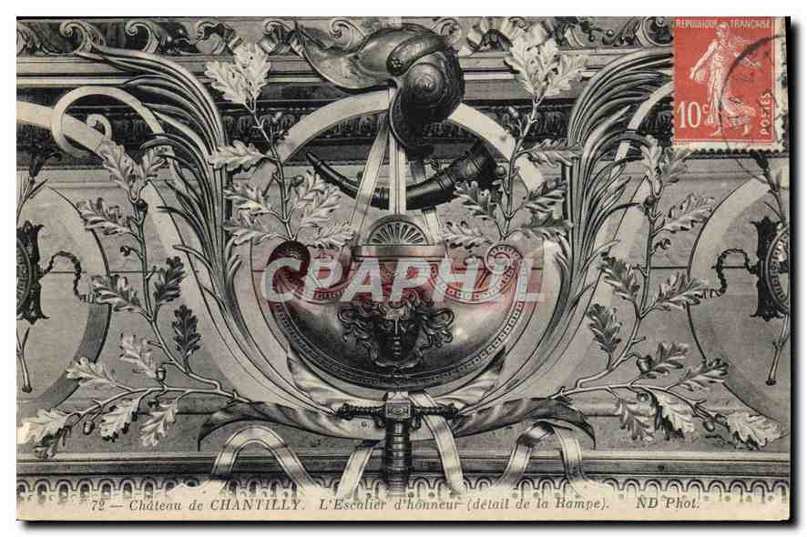 CPA Chateau de Chantilly L'Escalier d'Honneur detail de la Rampe 