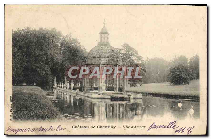 CPA Chateau de Chantilly L'Ile d'Amour 