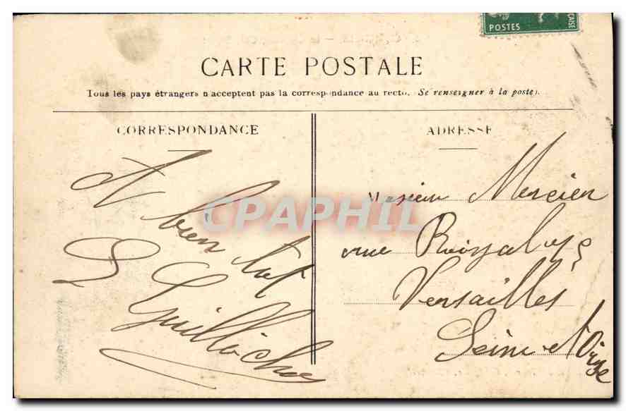CPA Chantilly le Chateau Cote Ouest  — Rückseite