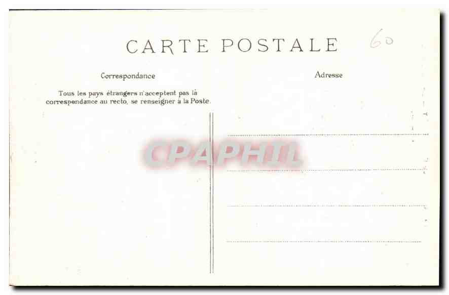 CPA Chateau de Chantilly le Pont Michel Ange  — Verso