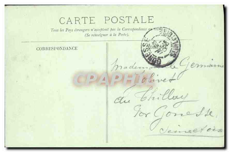 CPA Chantilly le Chateau l'Aile droite Chiens Chien — Rückseite