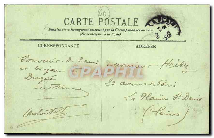 CPA Compiegne L'Hotel de Ville  — Rückseite