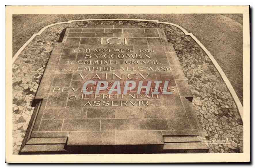 CPA Foret de Compiegne Clairiere de l'Armistice la Dalle centrale 