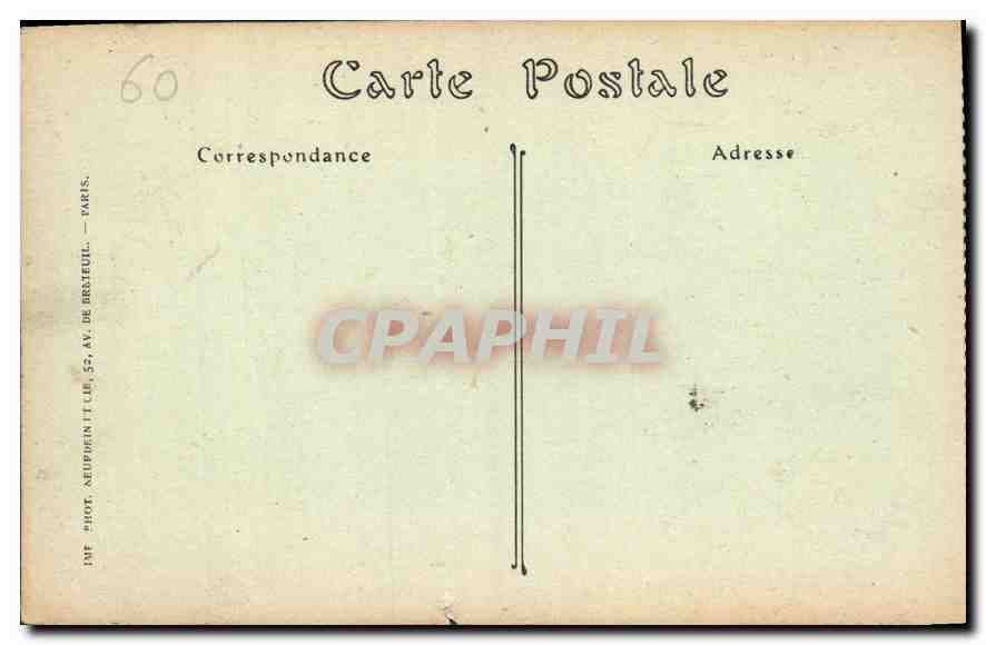 CPA Palais de Compiegne le Salon de Famille  — Rückseite