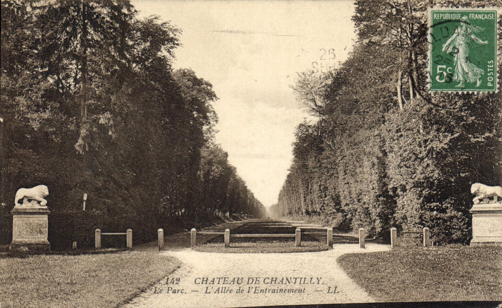CPA Chateau de Chantilly le Parc L'Allee de l'Entrainement 