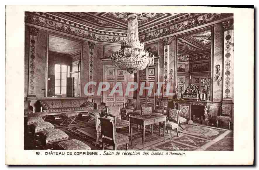 CPA Chateau de Compiegne Salon de reception des Dames d'Honeur 