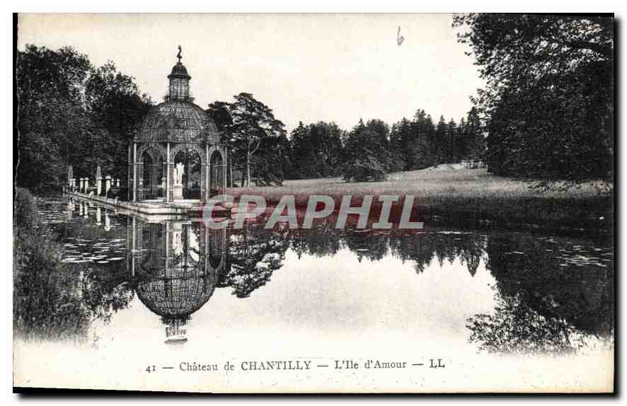 CPA Chateau de Chantilly L'Ile d'Amour 