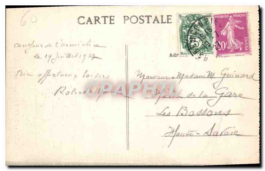 Le Château de PIERREFONDS — La Statue du Duc d'Orléans — CPAPHIL 43 — Verso
