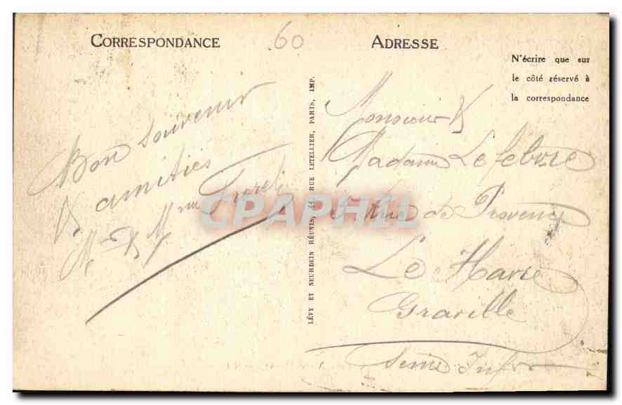CPA Chantilly le Chateau Cote Nord Ouest  — Rückseite