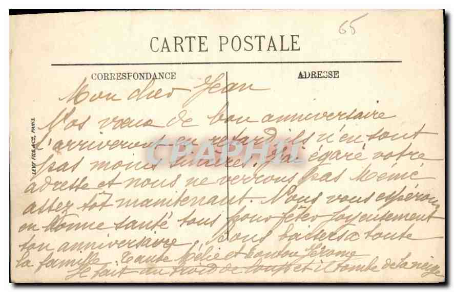 CPA Luz Saint Sauveur l'Eglise des Templiers  — Verso