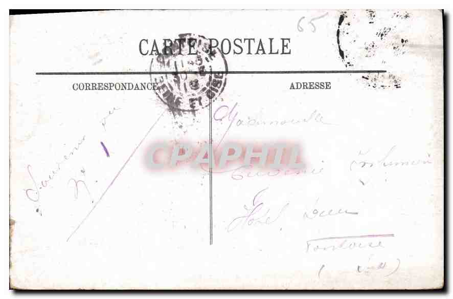 CPA Lourdes L'Esplanade  — Verso
