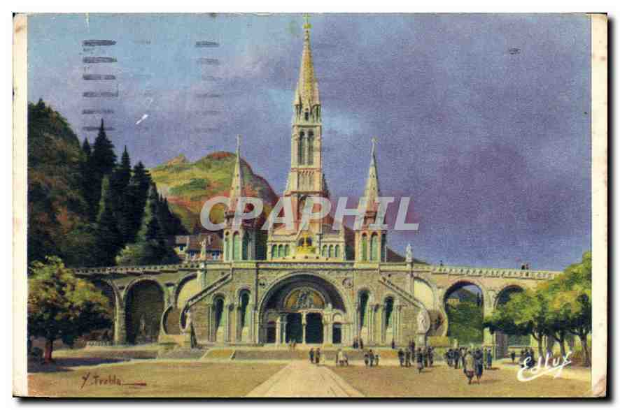 CPA Lourdes la Basilique 