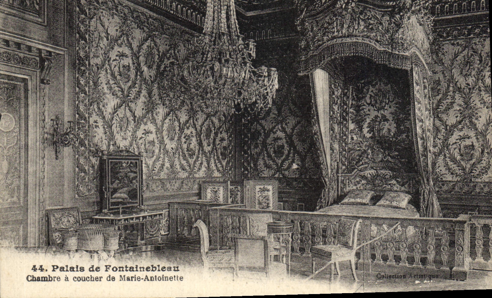 Chambre à coucher de Marie-Antoinette — Palais de Fontainebleau — Collection Artistique, n°44