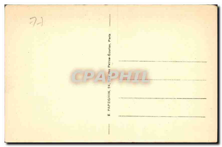 Palais de Fontainebleau — Cabinet de Travail de l'Empereur — Éditeur CPAPHIL, n°22 — Reverso