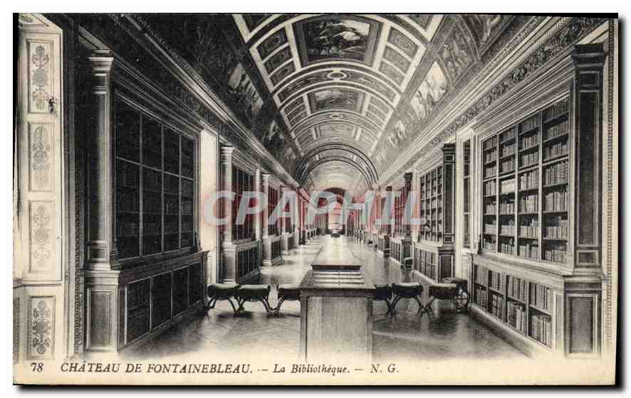 Castello di Fontainebleau — La Bibliothèque — N.G. n°78