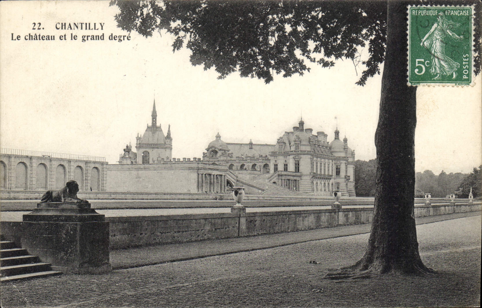 CPA Chantilly le Chateau et le grand degre 