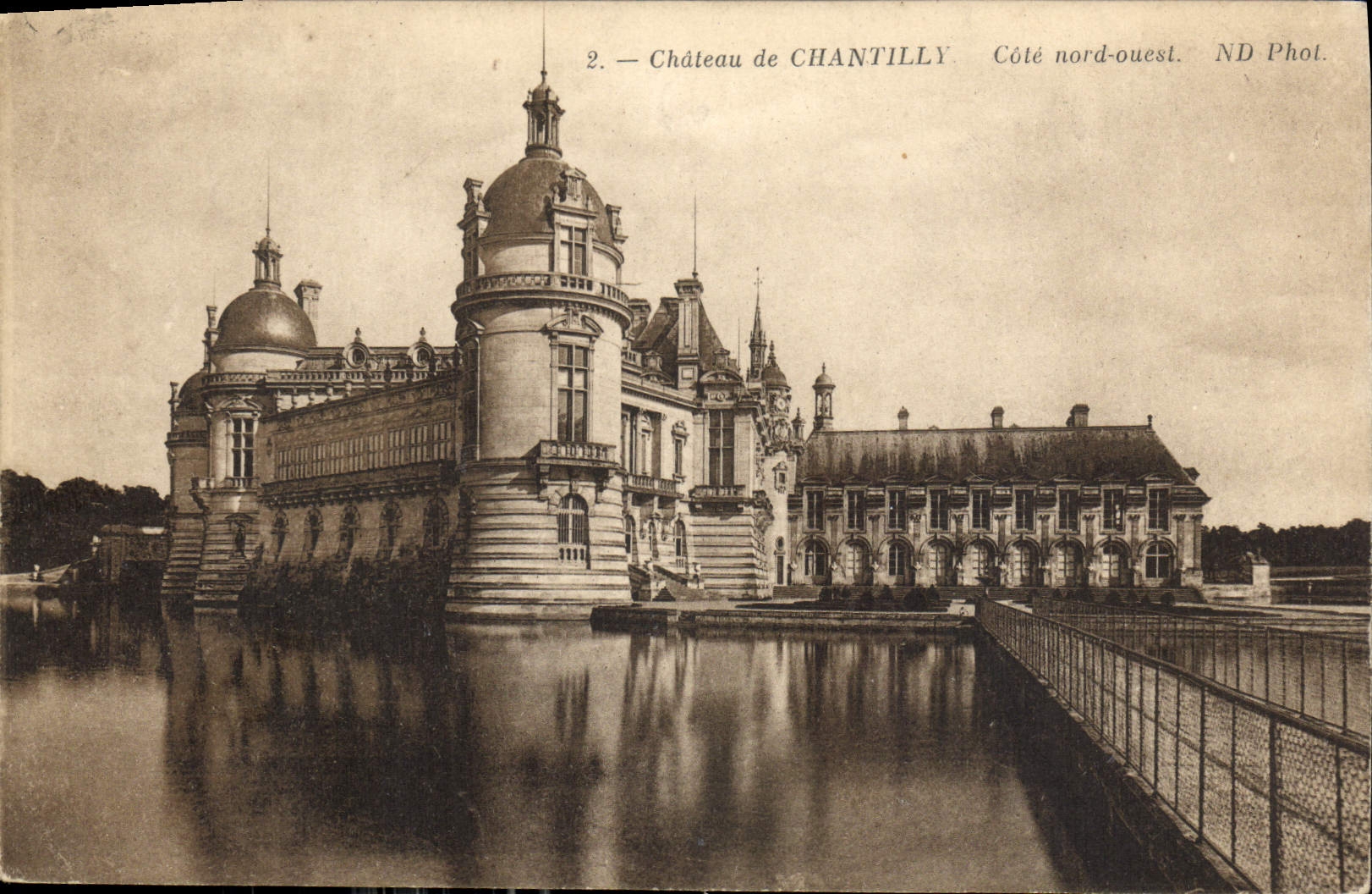 CPA Chateau de Chantilly Cote nord ouest 