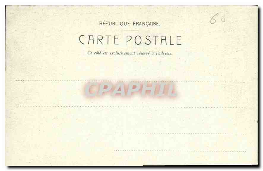 CPA Chateau de Compiegne La Salle du Conseil des Ministres  — Rückseite