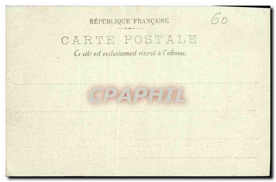 CPA Chateau de Compiegne Le grand salon de Reception  — Rückseite