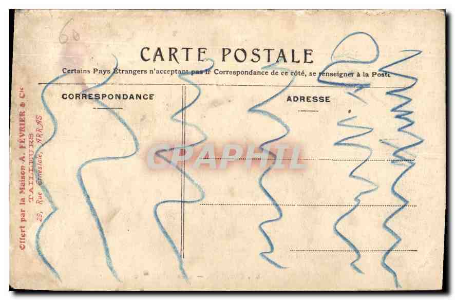 CPA Chantilly L'Antichambre  — Verso