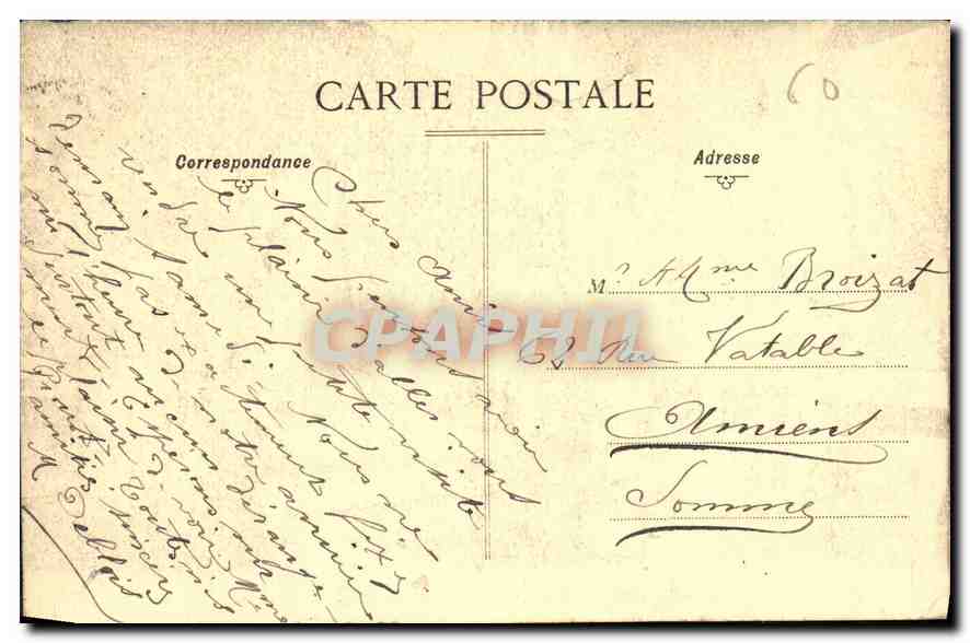 CPA Compiegne Chambre a coucher de Marie Antoinette  — Rückseite
