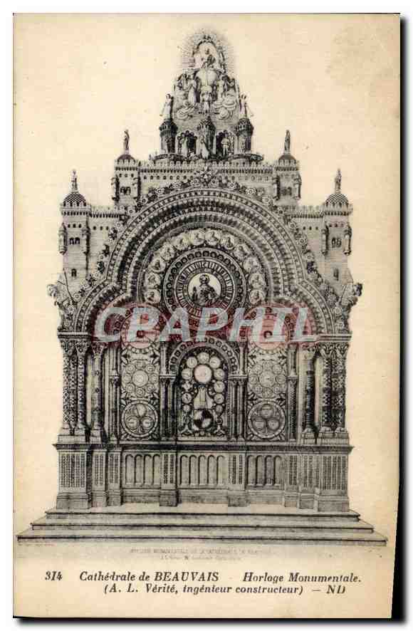 Cathédrale de BEAUVAIS — Horloge Monumentale — A. L. Vérité, ingénieur constructeur