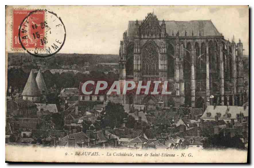 Beauvais - La Cathédrale vue de Saint-Etienne - N.G.