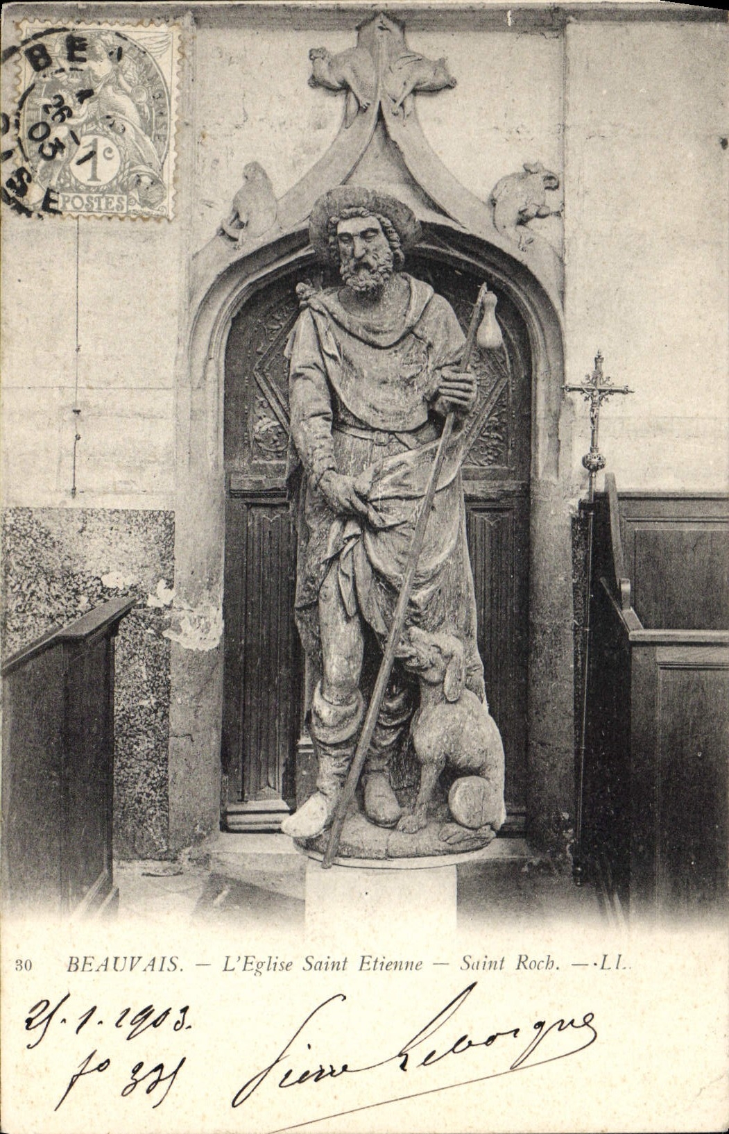 CPA Beauvais  L'Eglise Saint Etienne Saint Roch 
