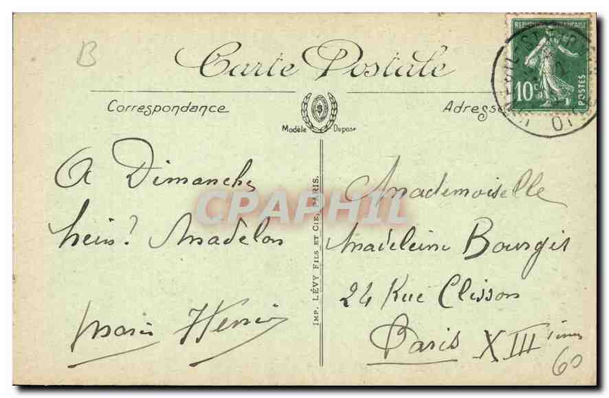 CPA Chateau de Chantilly Jardin de la Voliere  — Rückseite