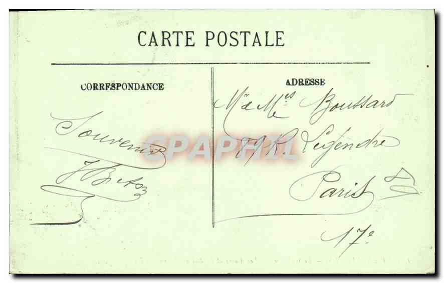 CPA Pierrefonds Le Chateau Les Bains et l'Hotel des Bains  — Verso