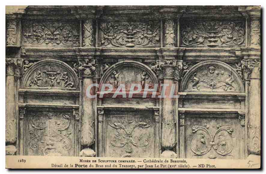 Détail de la Porte du Bras sud du Transept — Cathédrale de Beauvais — Musée de Sculpture Comparée — ND Phot.
