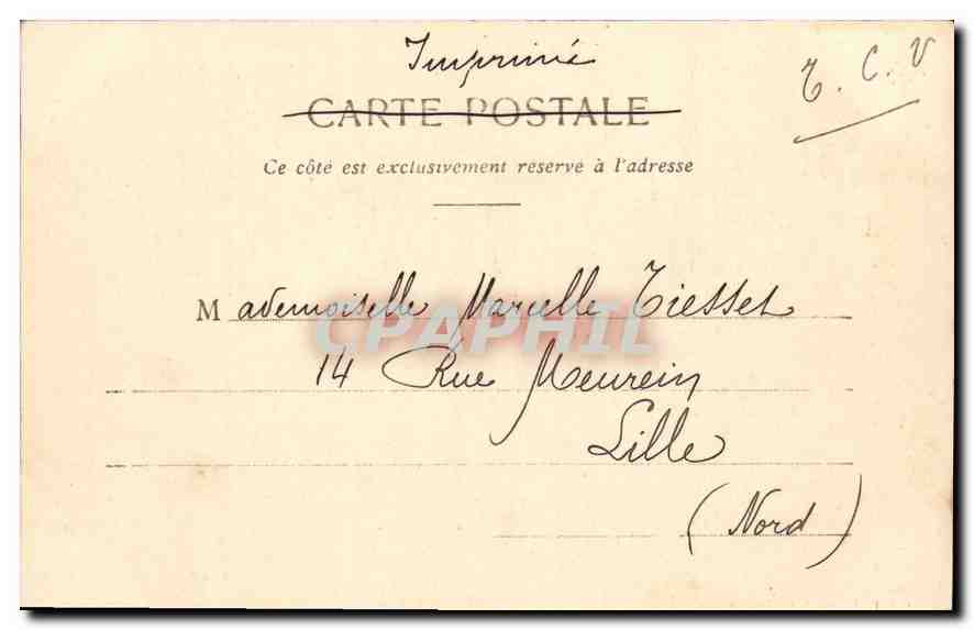 Schloss Fontainebleau — Fontaine du Jardin de Diane — Verlag Heuris Defers, Nr. 58 — Rückseite