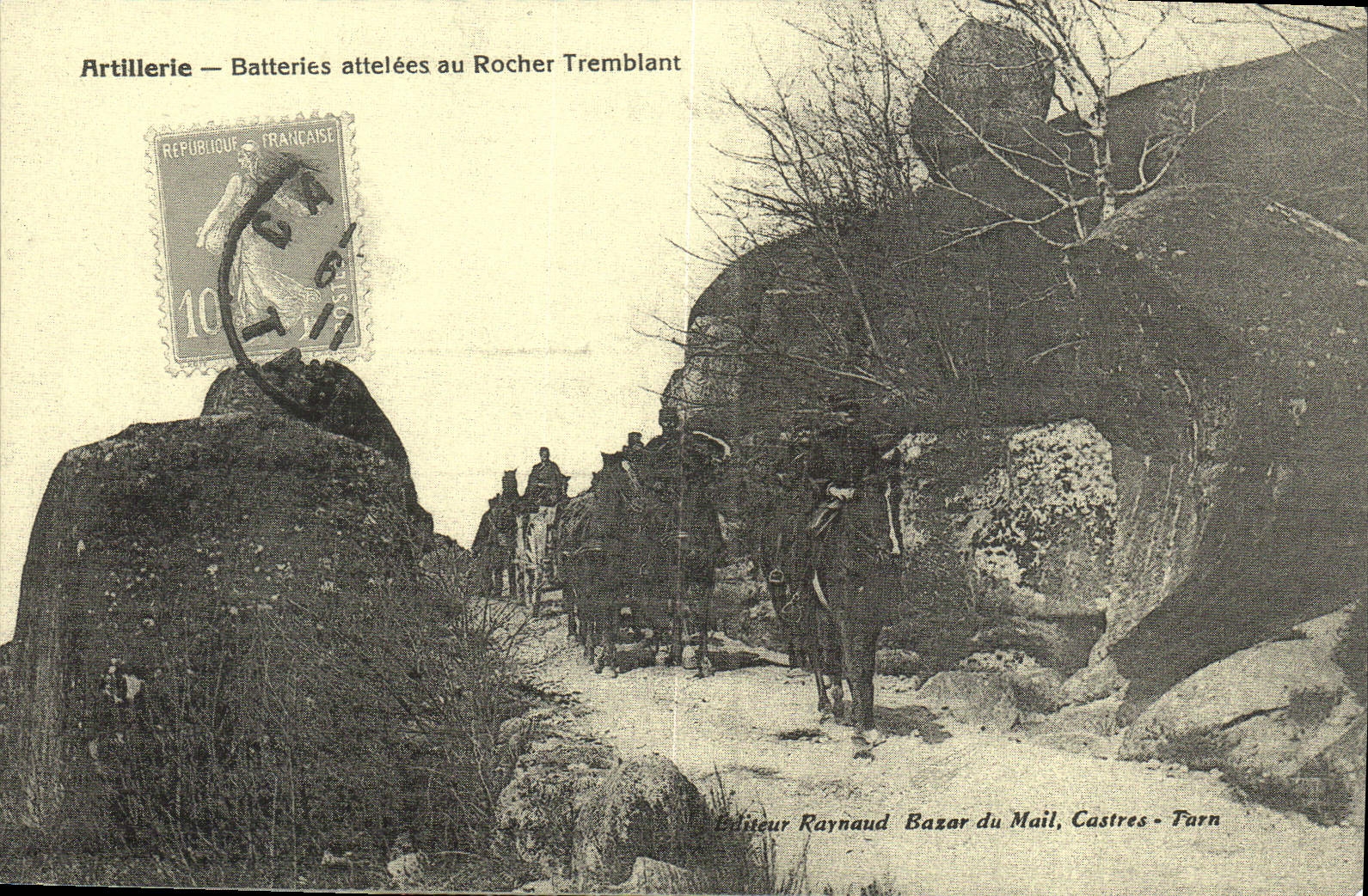 REPRO Artillerie Batteries attelees au Rocher Tremblant 