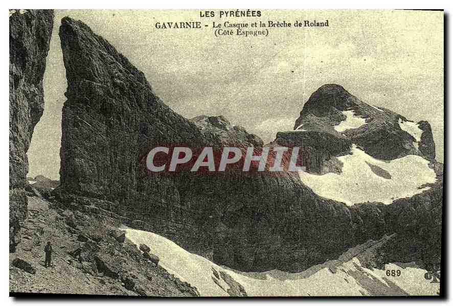 REPRO Gavarnie Le Casque et la Breche de Roland Cote Espagne 