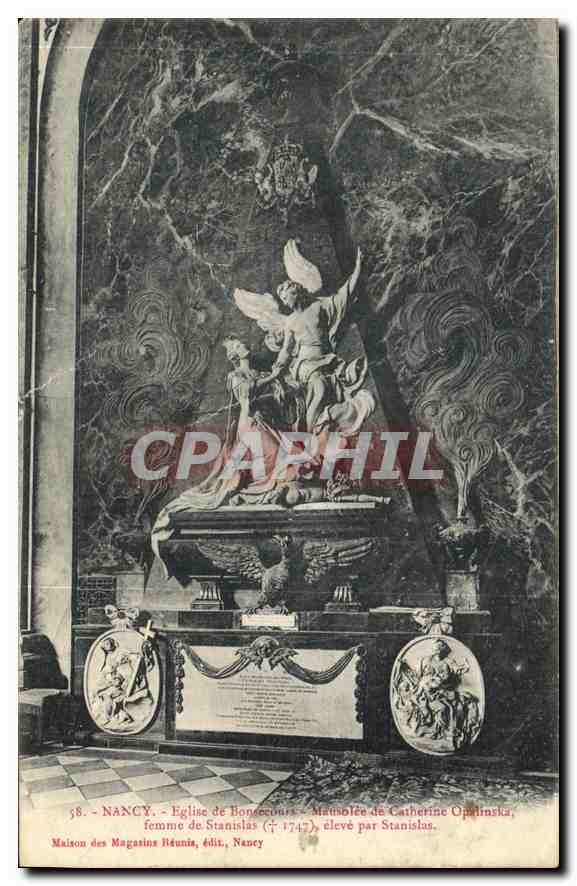 Nancy — Kirche von Bonsecours — Mausoleum von Catherine Opalińska, Frau von Stanislas († 1747), errichtet von Stanislas